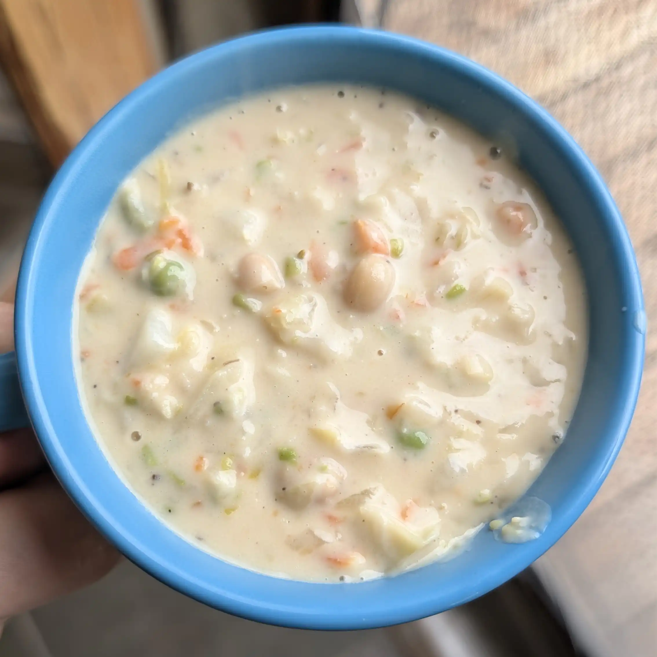 Cup of Creamy Leek & Vegetable Chowder