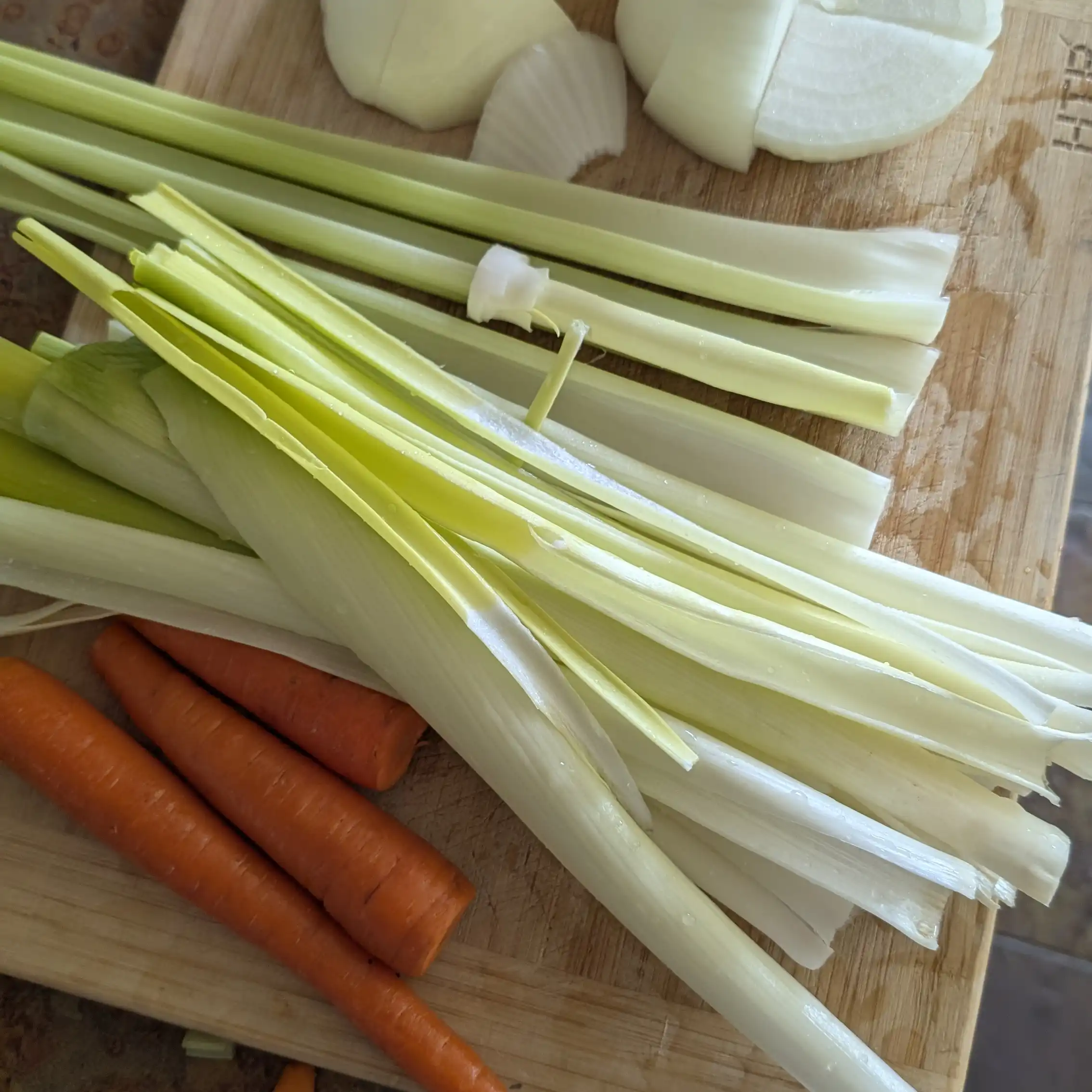 Carrots, Leeks, Celery, and Onions