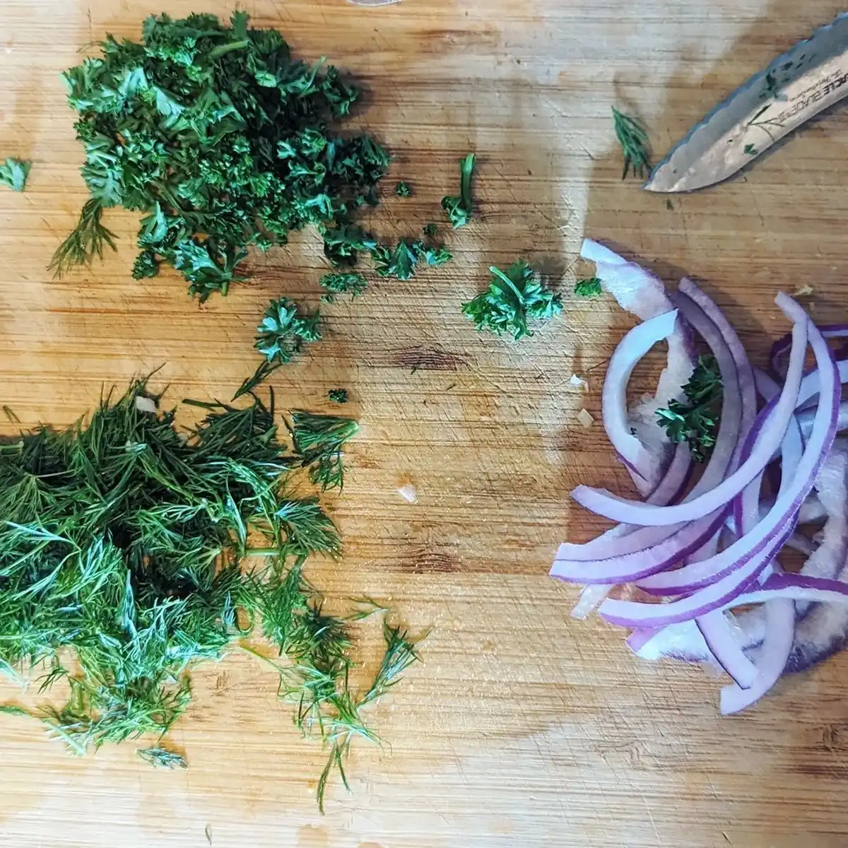 Herbs and Red Onion
