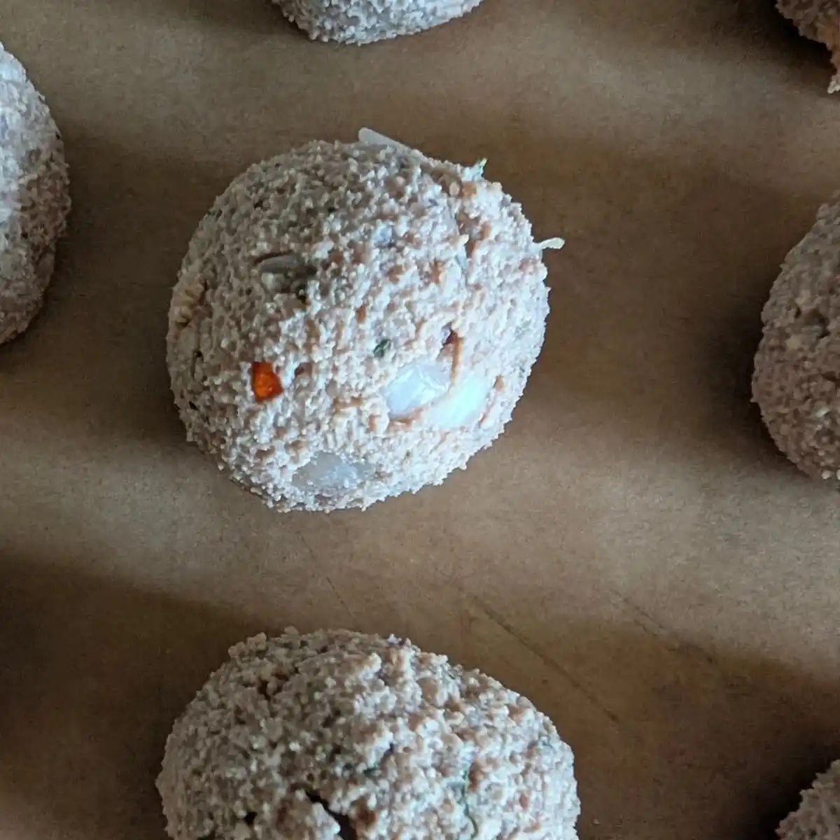 Uncooked Rolled Meatballs