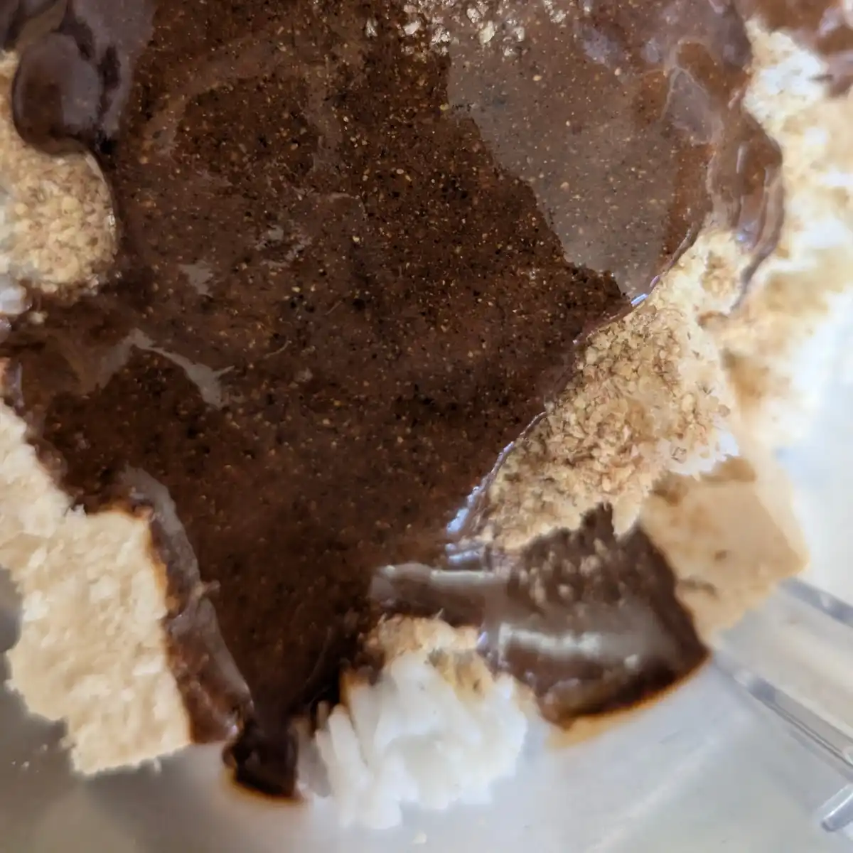 Seasoning Mixture Added to Food Processor